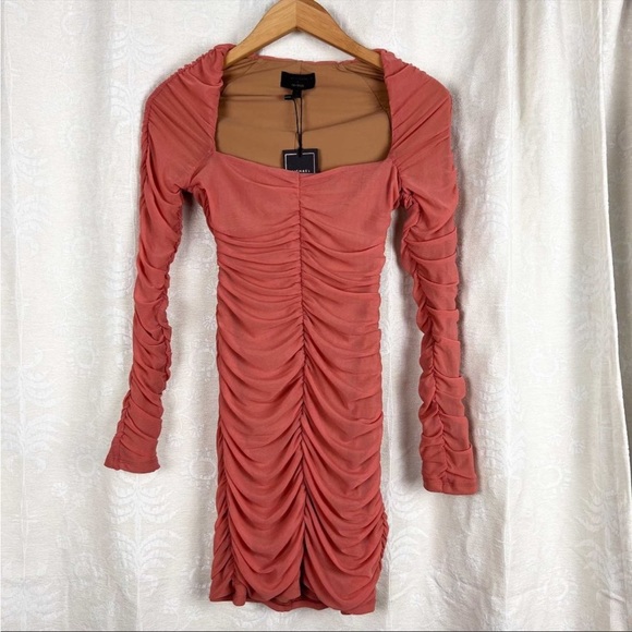 Michael Costello x Revolve Franky mini dress mauve - Picture 3 of 6